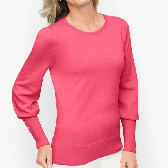 NWT. TAILOR B. MOSS . PUFF SLEEVE SWEATER - Picture 4 of 6